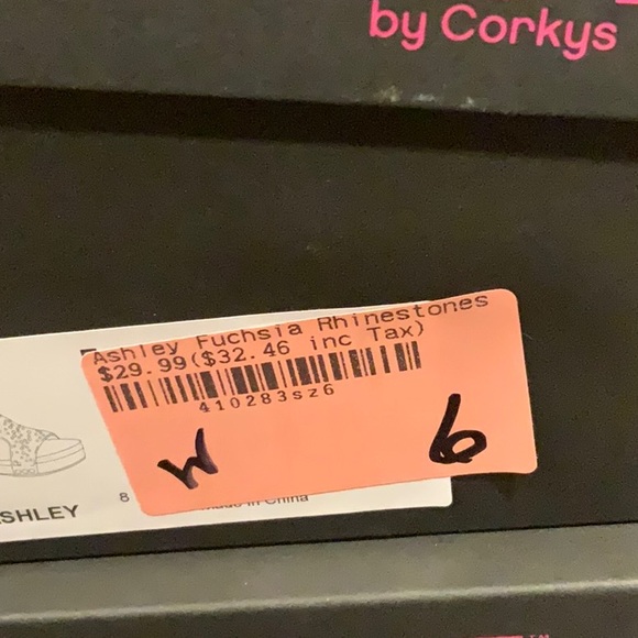 Corkys Pink Glitter Wedge Sandals - Picture 3 of 3